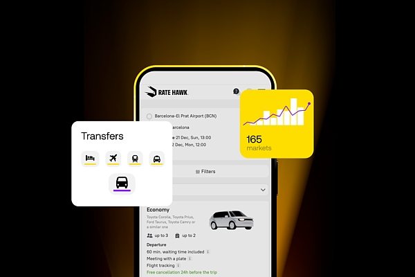 «RateHawk» paziņo par automašīnu nomas un transfēru rezervāciju skaita dubultošanos